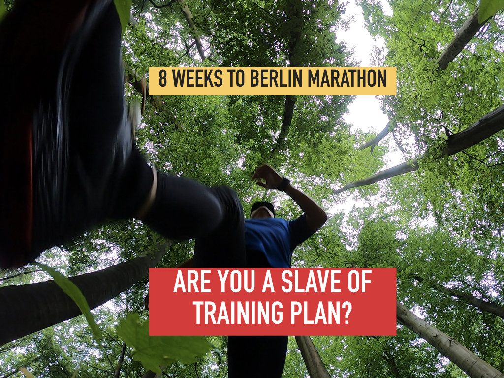 8 weeks to Berlin Marathon: Are you a slave of training plan? 